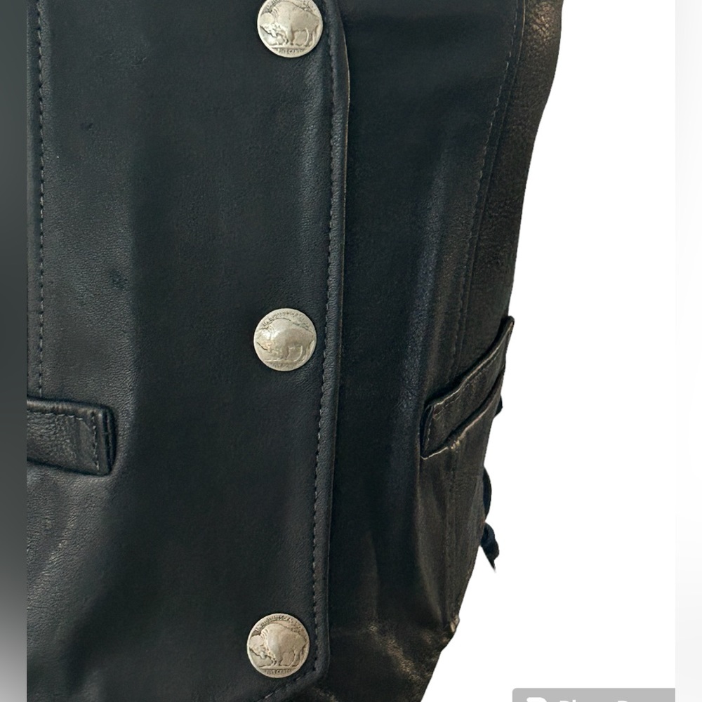 Art’s Riding Apparel Ladies Buffalo Nickel Leather Vest, Adjust Made in America - Picture 2 of 8